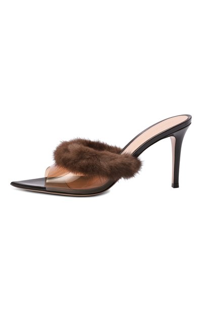 Мюли GIANVITO ROSSI коричневого цвета по цене 157000 руб., арт. G10241.85RIC.GTUBBRM, фото 4 Мюли GIANVITO ROSSI, арт. G10241.85RIC.GTUBBRM, фото 4