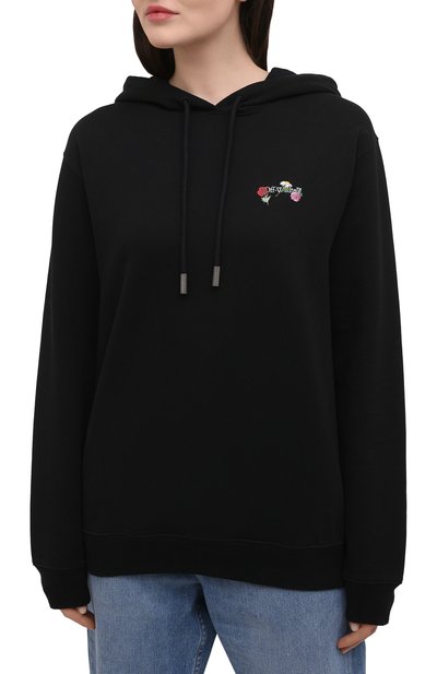 Хлопковое худи OFF-WHITE черного цвета по цене 67100 руб., арт. 0WBB035R21JER003, фото 3 Хлопковое худи OFF-WHITE, арт. 0WBB035R21JER003, фото 3