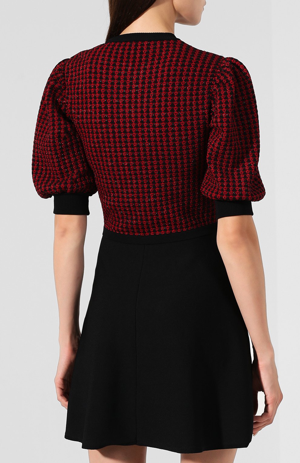 Платье из вискозы REDVALENTINO черного цвета по цене 39350 руб., арт. SR3KDA77/4GL, фото 4 Платье из вискозы REDVALENTINO, арт. SR3KDA77/4GL, фото 4