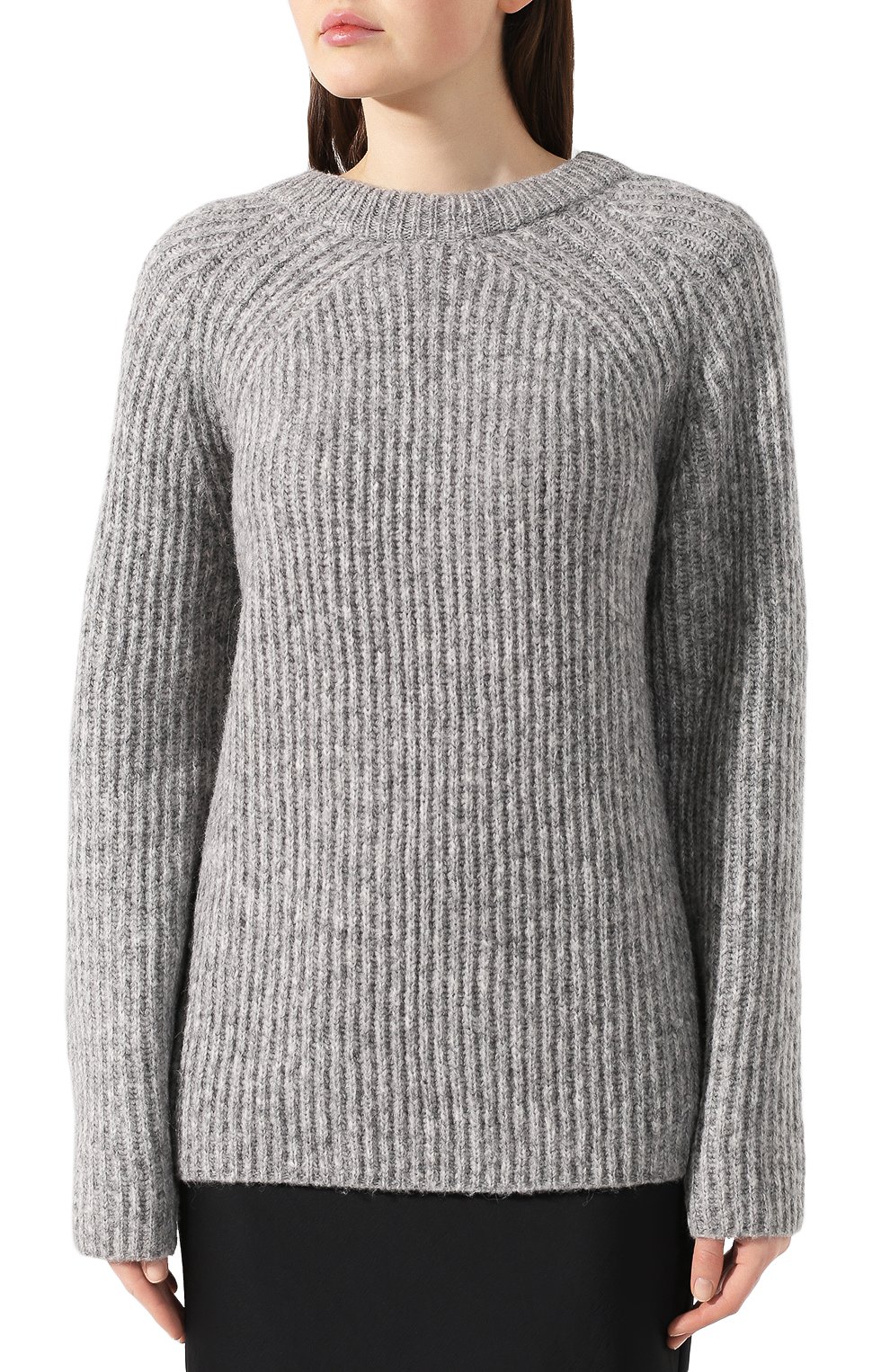 Шерстяной свитер HELMUT LANG светло-серого цвета по цене 45700 руб., арт. J09HW701, фото 3 Шерстяной свитер HELMUT LANG, арт. J09HW701, фото 3