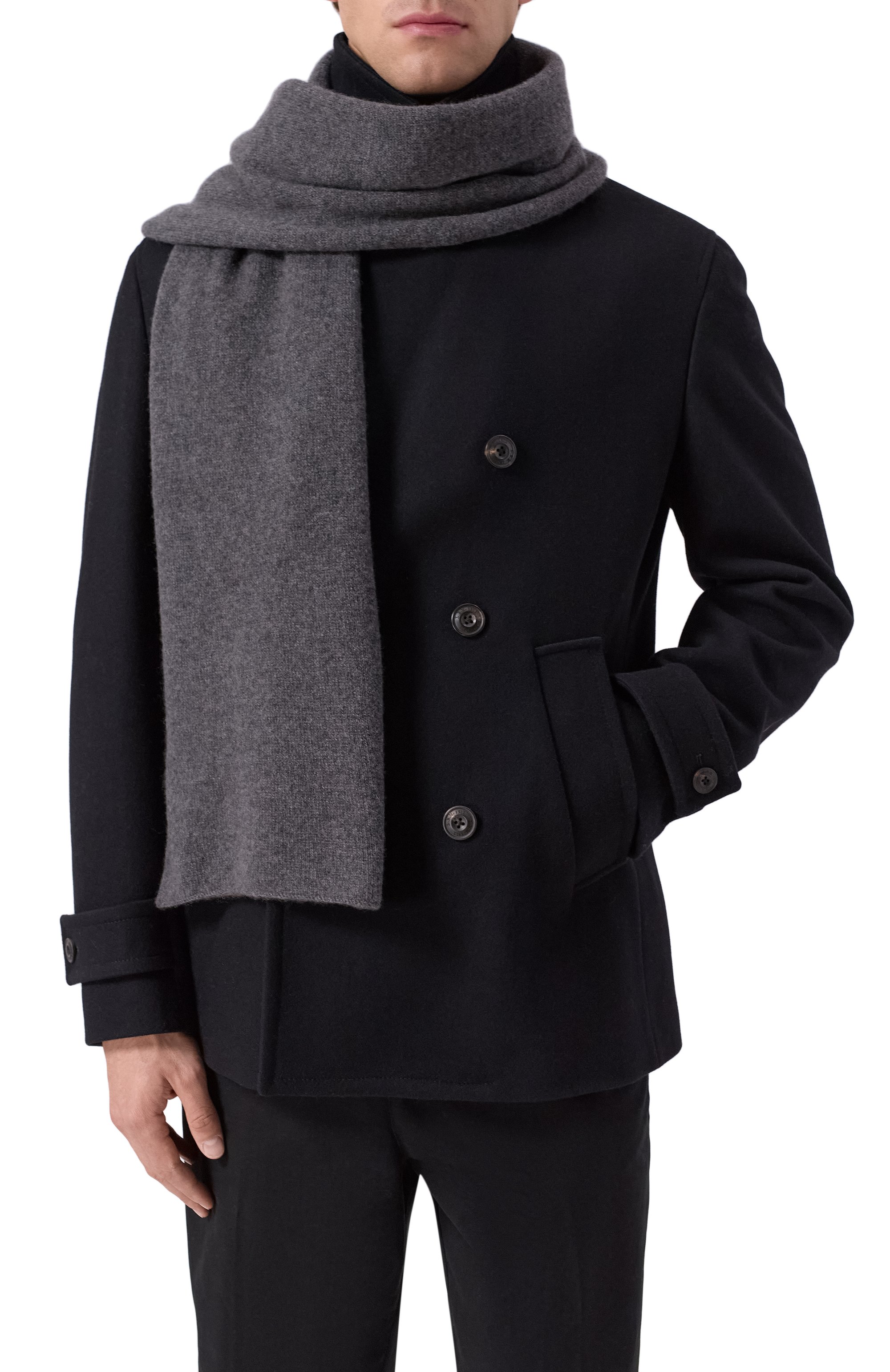 Двусторонний шарф из кашемира ANDREA CAMPAGNA бежевого цвета по цене 45950 руб., арт. 15521, фото 3 Двусторонний шарф из кашемира ANDREA CAMPAGNA, арт. 15521, фото 3