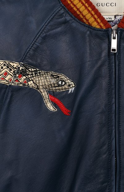 Кожаный бомбер GUCCI, арт. 578197/XNAGI, фото 3