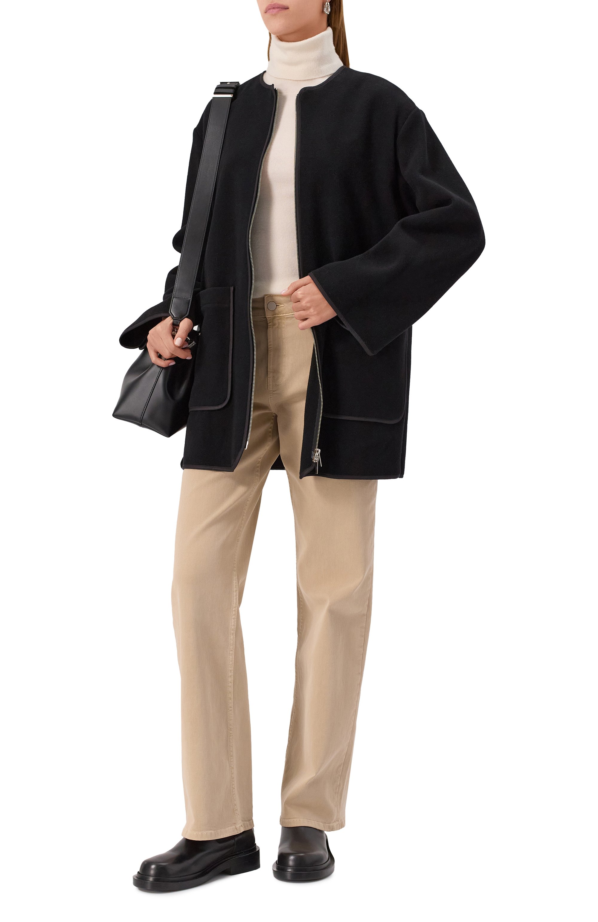 Шерстяное полупальто TOTEME, арт. 251-WR04262-FB0039, фото 2