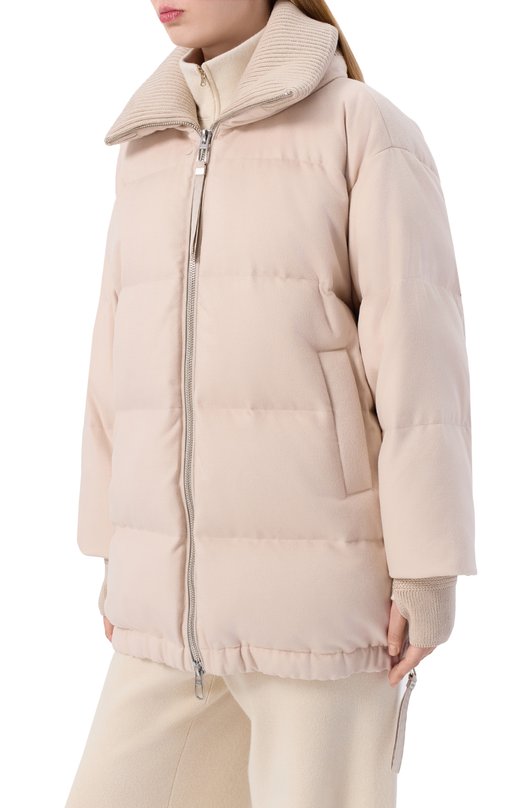 Пуховик из шерсти и вискозы Duno BLANCA/PRAT0 MESTRE Кремовый  BLANCA/PRAT0 MESTRE Фото 3