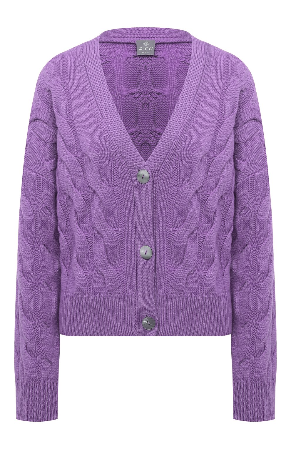 Кашемировый кардиган FTC сиреневого цвета по цене 65000 руб., арт. 840-0400, фото 1 Кашемировый кардиган FTC, арт. 840-0400, фото 1