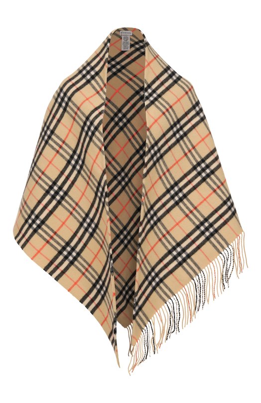 Накидка из шерсти и кашемира Burberry 8113128 Бежевый 8113128