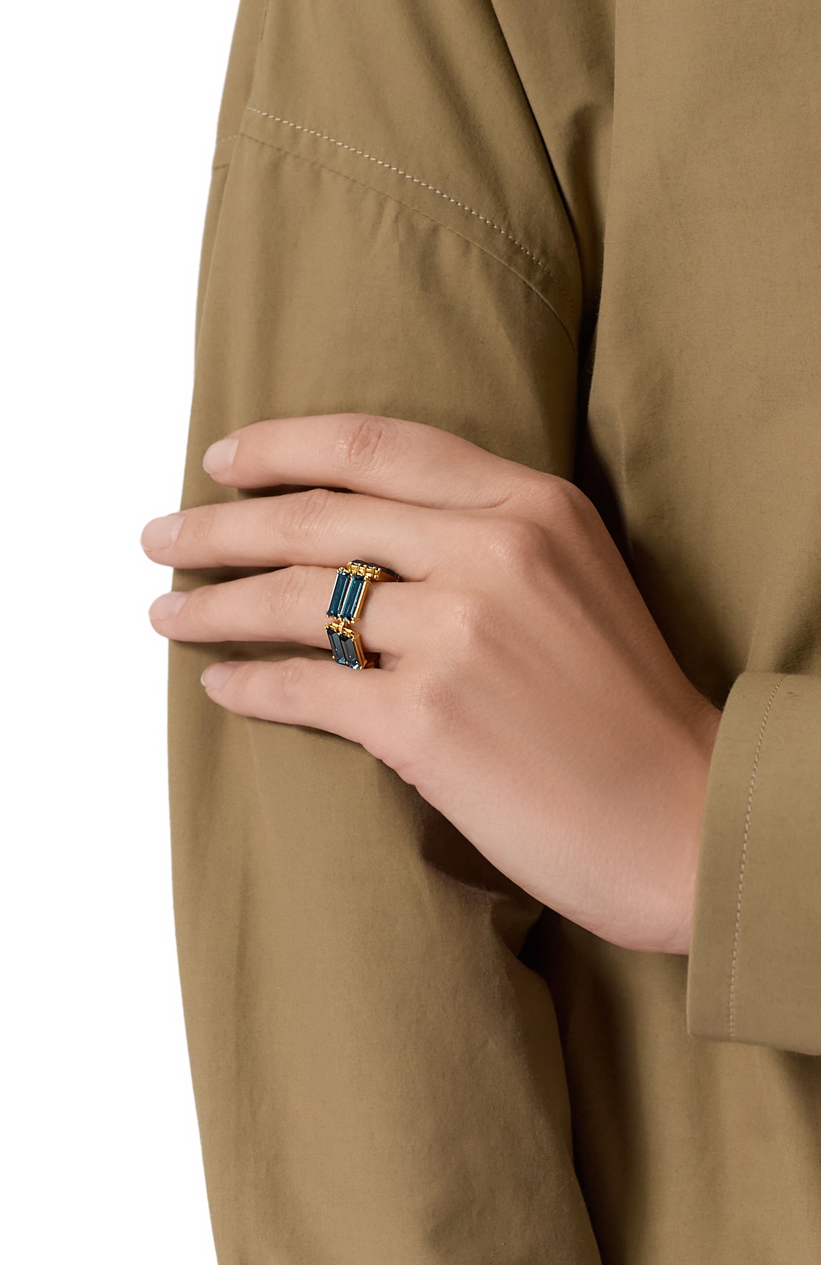 Кольцо JIL SANDER синего цвета по цене 69950 руб., арт. J12UQ0120/P7350, фото 2 Кольцо JIL SANDER, арт. J12UQ0120/P7350, фото 2