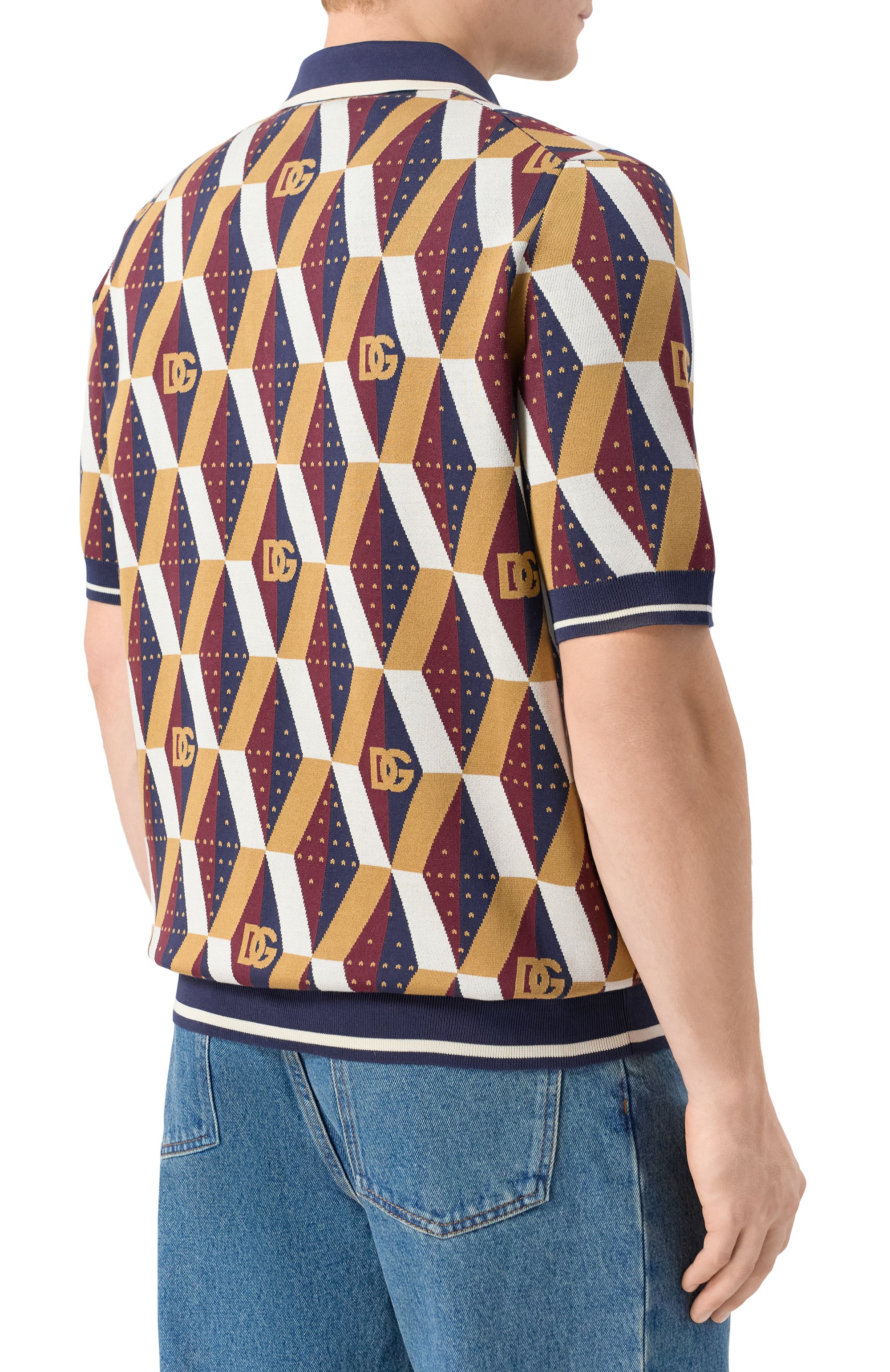 Шелковое поло DOLCE & GABBANA, арт. GXZ15T/JBSN1, фото 4