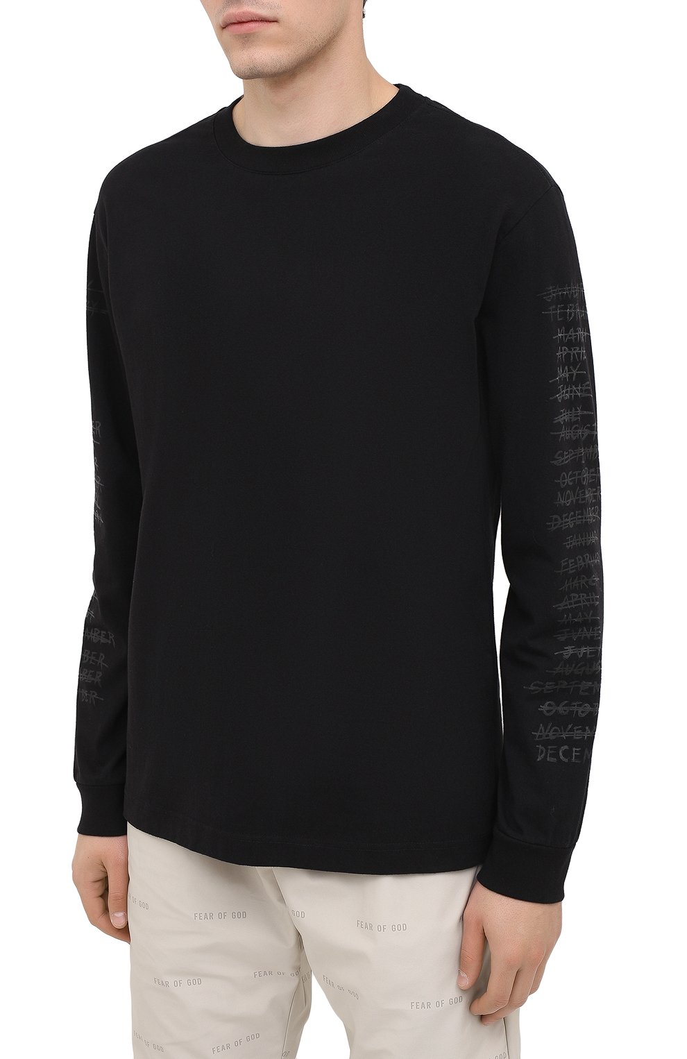 Хлопковый лонгслив RTA, арт. MF094-49BLK2, фото 3