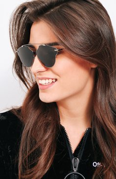 Женские солнцезащитные очки DIOR EYEWEAR серого цвета, арт. DI0RS0REALP0P KJ1 | Фото 2 (Статус проверки: Проверена категория, Требуются правки; Тип очков: С/з; Материал сплава: Проверено; Нос: Не проставлено; Региональные ограничения белый список (Axapta Mercury): Не проставлено)