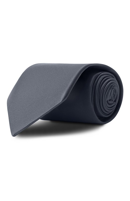 Галстук из хлопка и шелка Brunello Cucinelli MR8130018P Серый MR8130018P