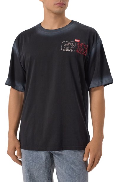 Хлопковая футболка DIESEL, арт. A19570/0PLBS, фото 3