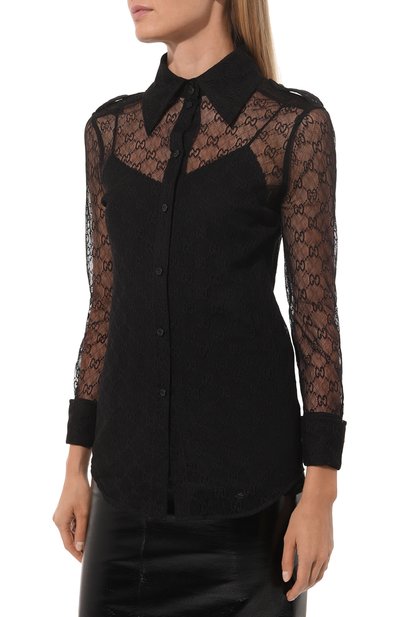 Кружевная рубашка GUCCI, арт. 675824 ZAHQF, фото 3