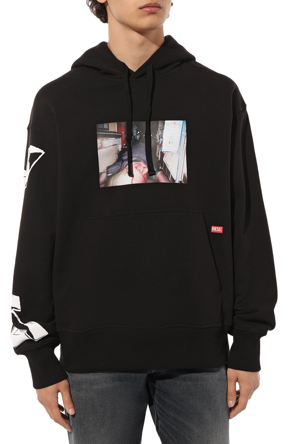 Хлопковое худи DIESEL, арт. A03592/0IEAX, фото 3
