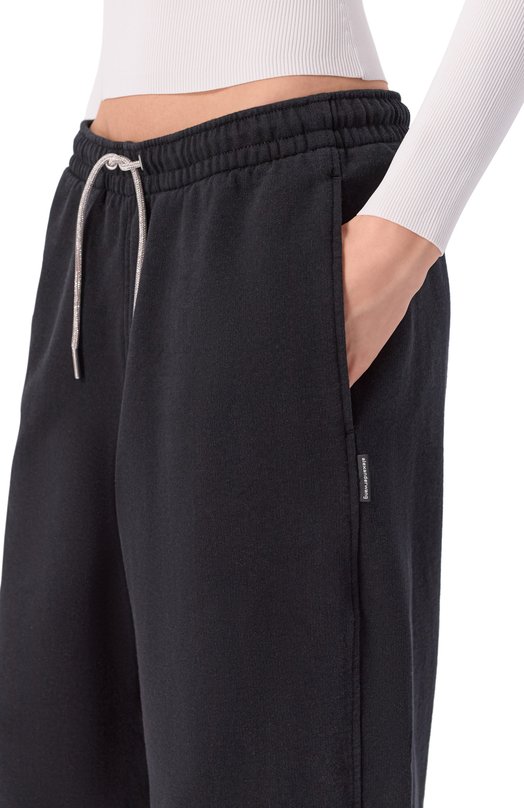 Хлопковые брюки Alexander Wang 1CC2264040 Чёрный  1CC2264040 Фото 5