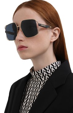 Женские солнцезащитные очки DIOR EYEWEAR темно-синего цвета, арт. ARCHIDI0R S1U B0B0 | Фото 2 (Региональные ограничения белый список (Axapta Mercury): RU; Тип очков: С/з; Оптика Гендер: оптика-женское; Очки форма: Прямоугольные)