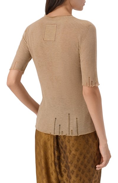 Шерстяной пуловер UMA WANG бежевого цвета по цене 49950 руб., арт. UK7113, фото 4 Шерстяной пуловер UMA WANG, арт. UK7113, фото 4