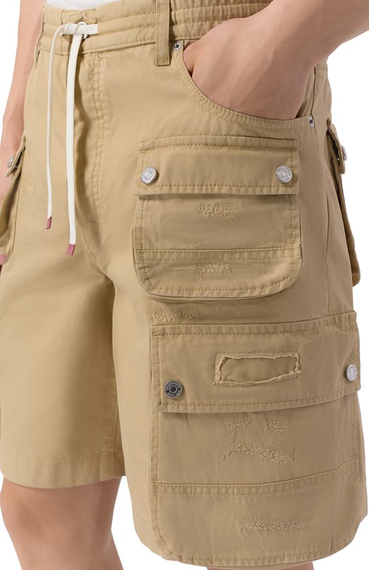 Хлопковые шорты Dsquared2 S74MU0962/S41794 Бежевый  S74MU0962/S41794 Фото 5