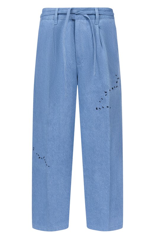 Хлопковые брюки DOMREBEL M LAZY/PLEATED TR0USERS Голубой M LAZY/PLEATED TR0USERS