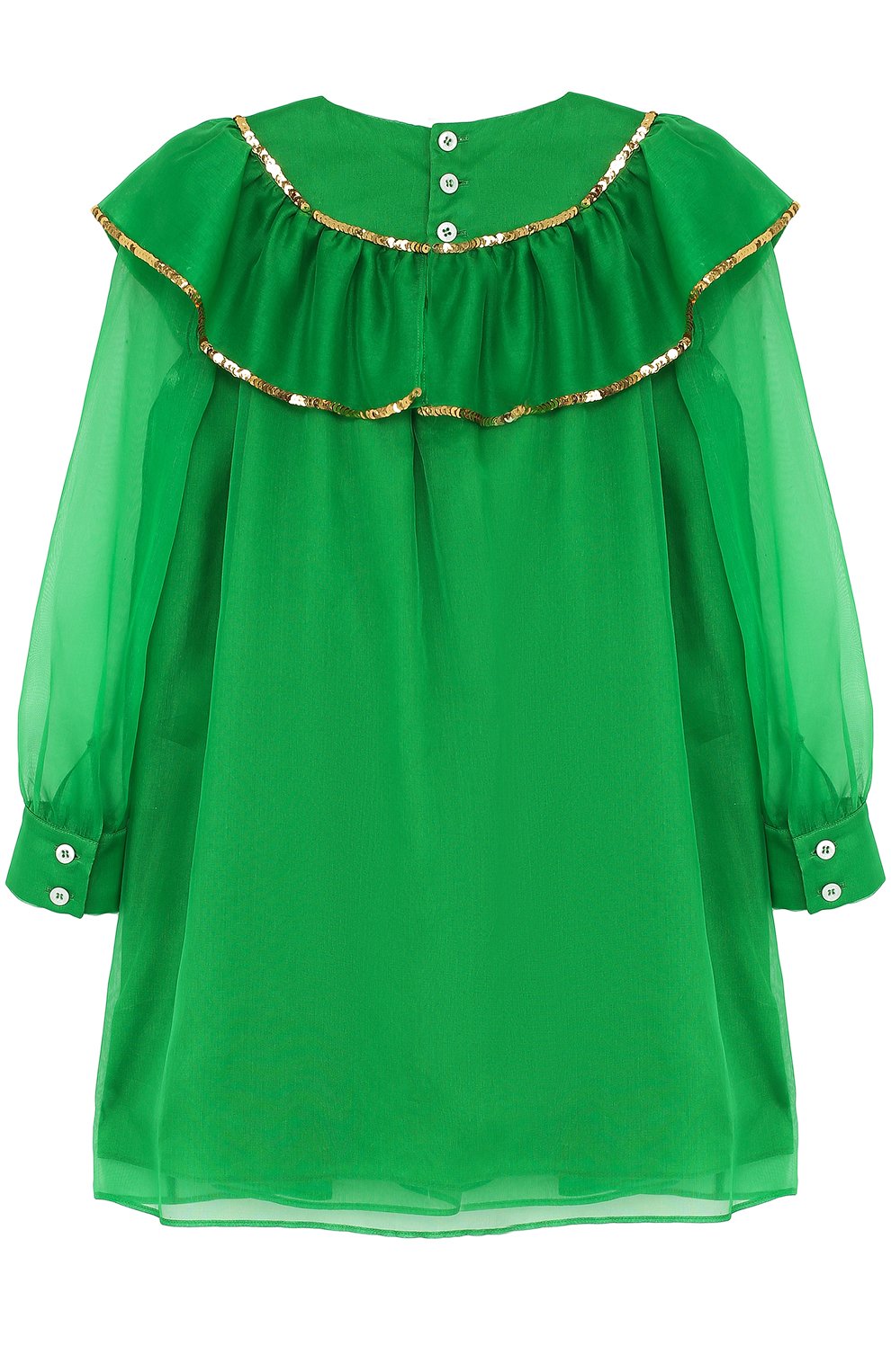 Шелковое мини-платье с бантом и пайетками GUCCI, арт. 477388/ZB648, фото 2