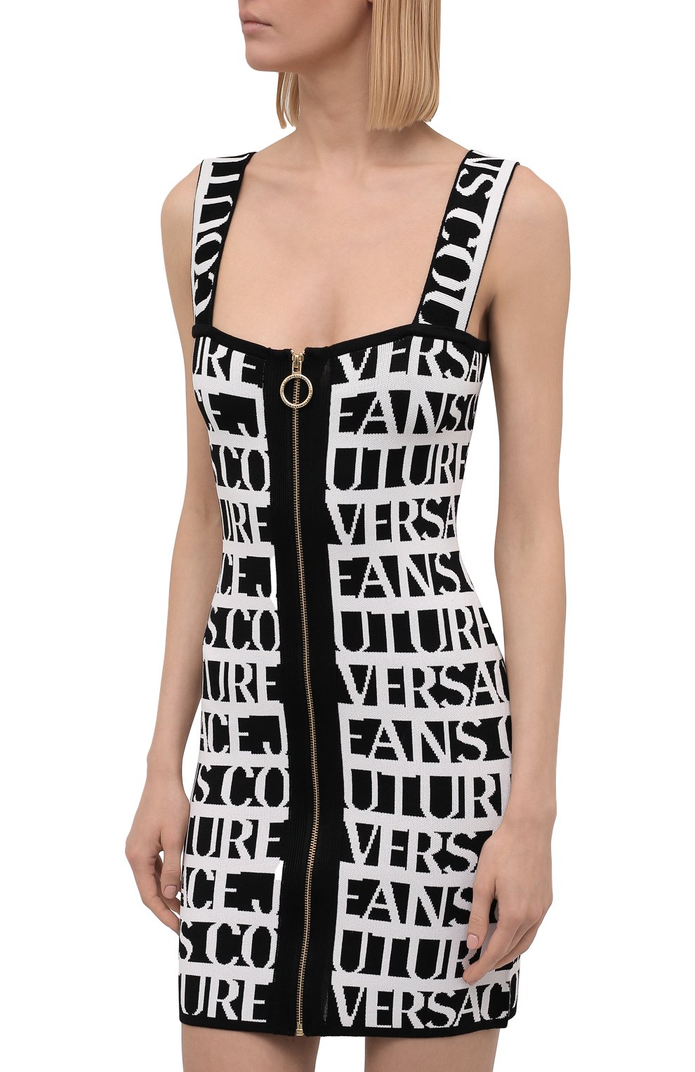Платье из вискозы VERSACE JEANS COUTURE, арт. 71HA0824-71DPM24 FIL. JACQUARD L0G0/CM03N, фото 3