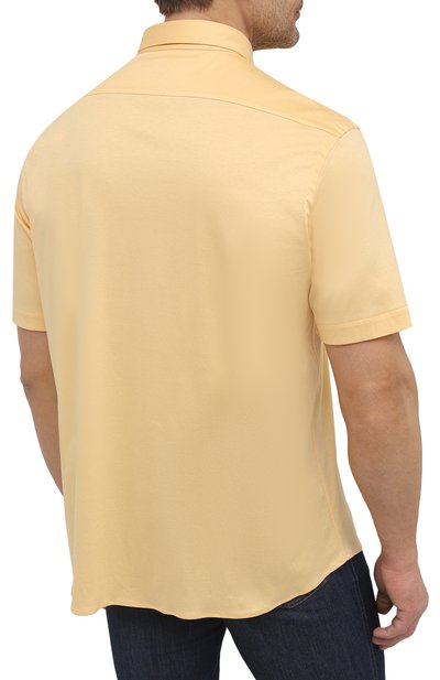 Хлопковая рубашка VAN LAACK желтого цвета по цене 24250 руб., арт. M-PER0N-SSF/180031/3XL, фото 4 Хлопковая рубашка VAN LAACK, арт. M-PER0N-SSF/180031/3XL, фото 4