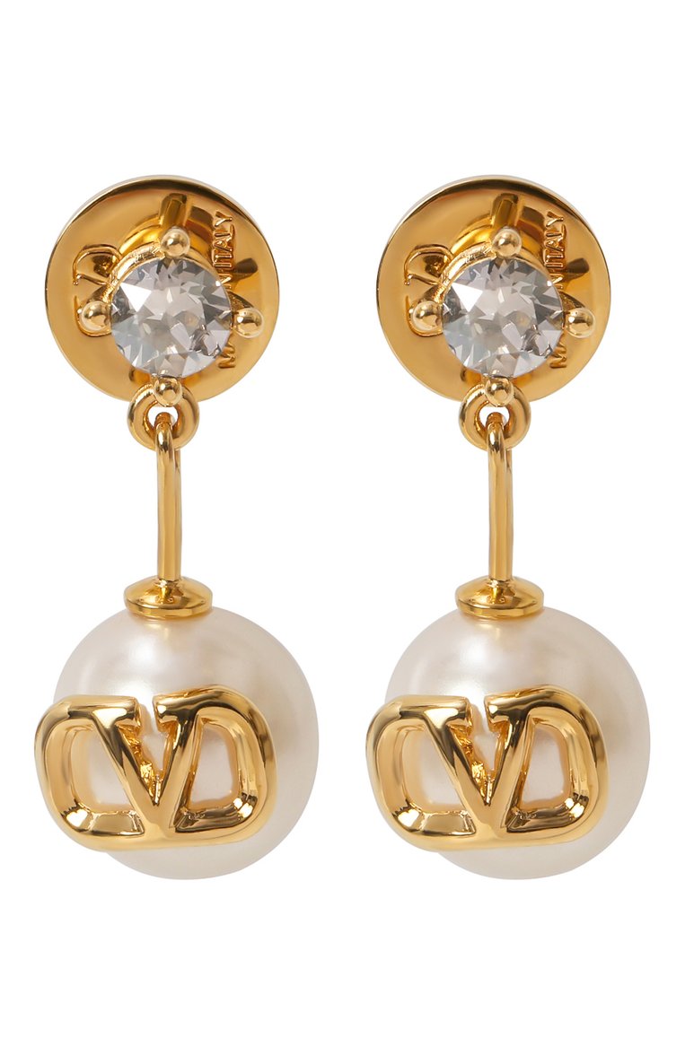 Женские серьги VALENTINO золотого цвета, арт. 5W2J0W80/HJY | Фото 1 (Нос: Не проставлено; Материал: Металл)