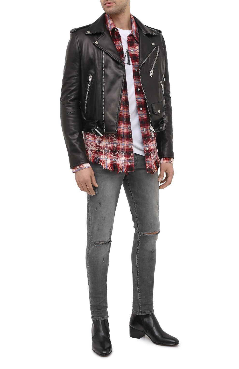 Кожаные сапоги james SAINT LAURENT черного цвета по цене 130000 руб., арт. 632395/1YU00, фото 2 Кожаные сапоги james SAINT LAURENT, арт. 632395/1YU00, фото 2