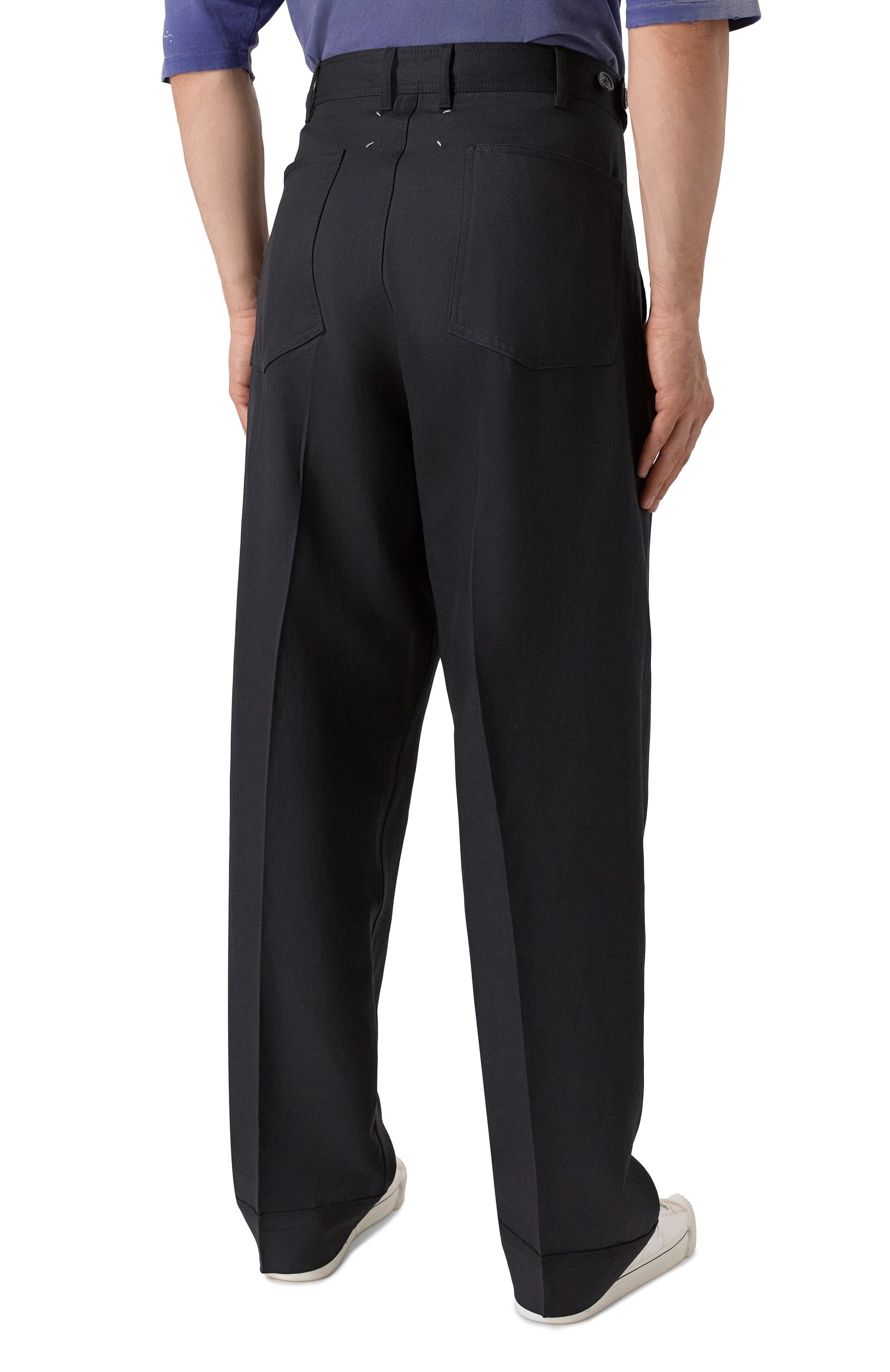 Брюки из шерсти и льна MAISON MARGIELA, арт. S50KA0678/M35287, фото 4