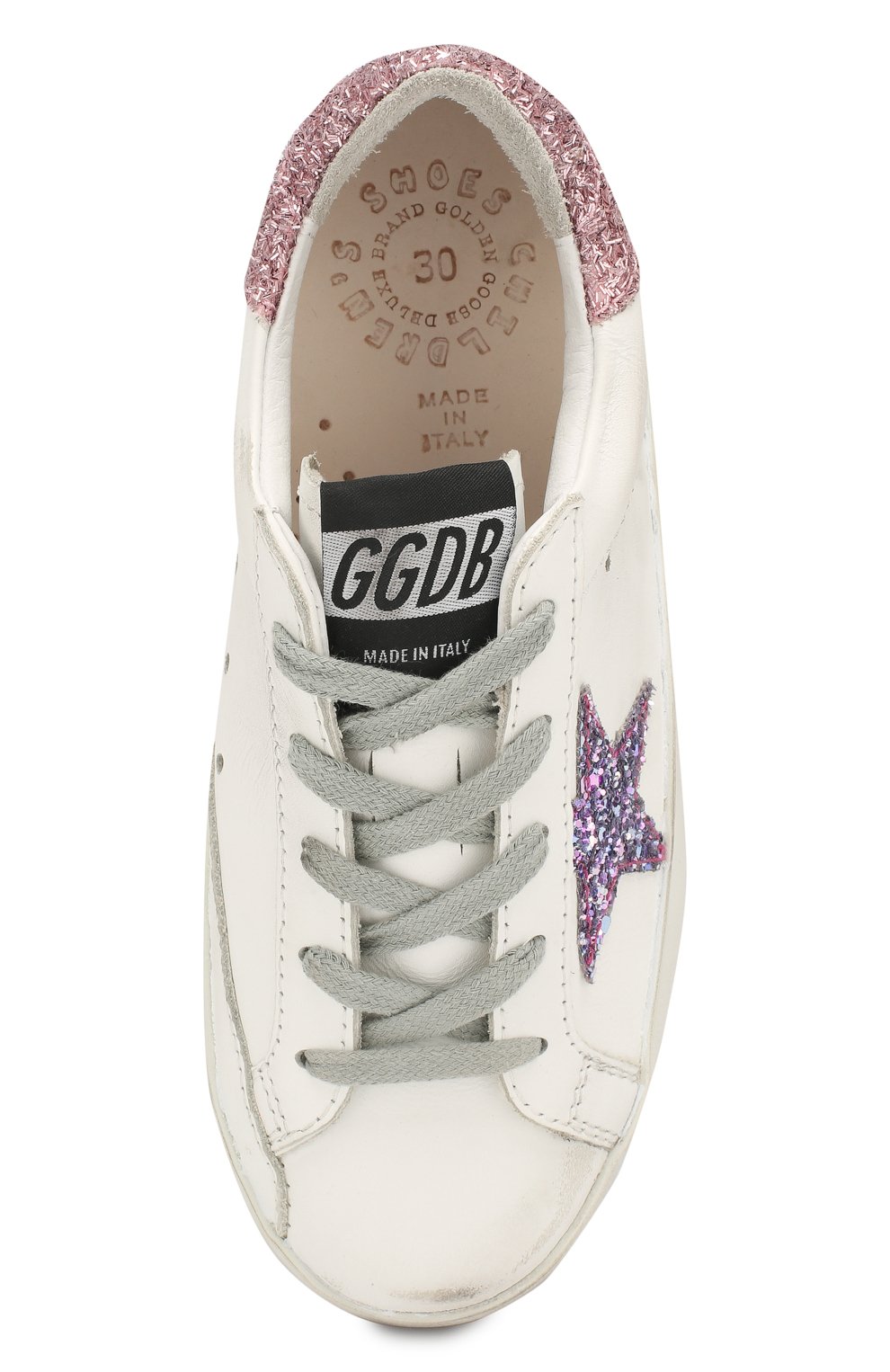 Кожаные кеды superstar GOLDEN GOOSE DELUXE BRAND белого цвета по цене 25400 руб., арт. G35KS301.B14, фото 4 Кожаные кеды superstar GOLDEN GOOSE DELUXE BRAND, арт. G35KS301.B14, фото 4