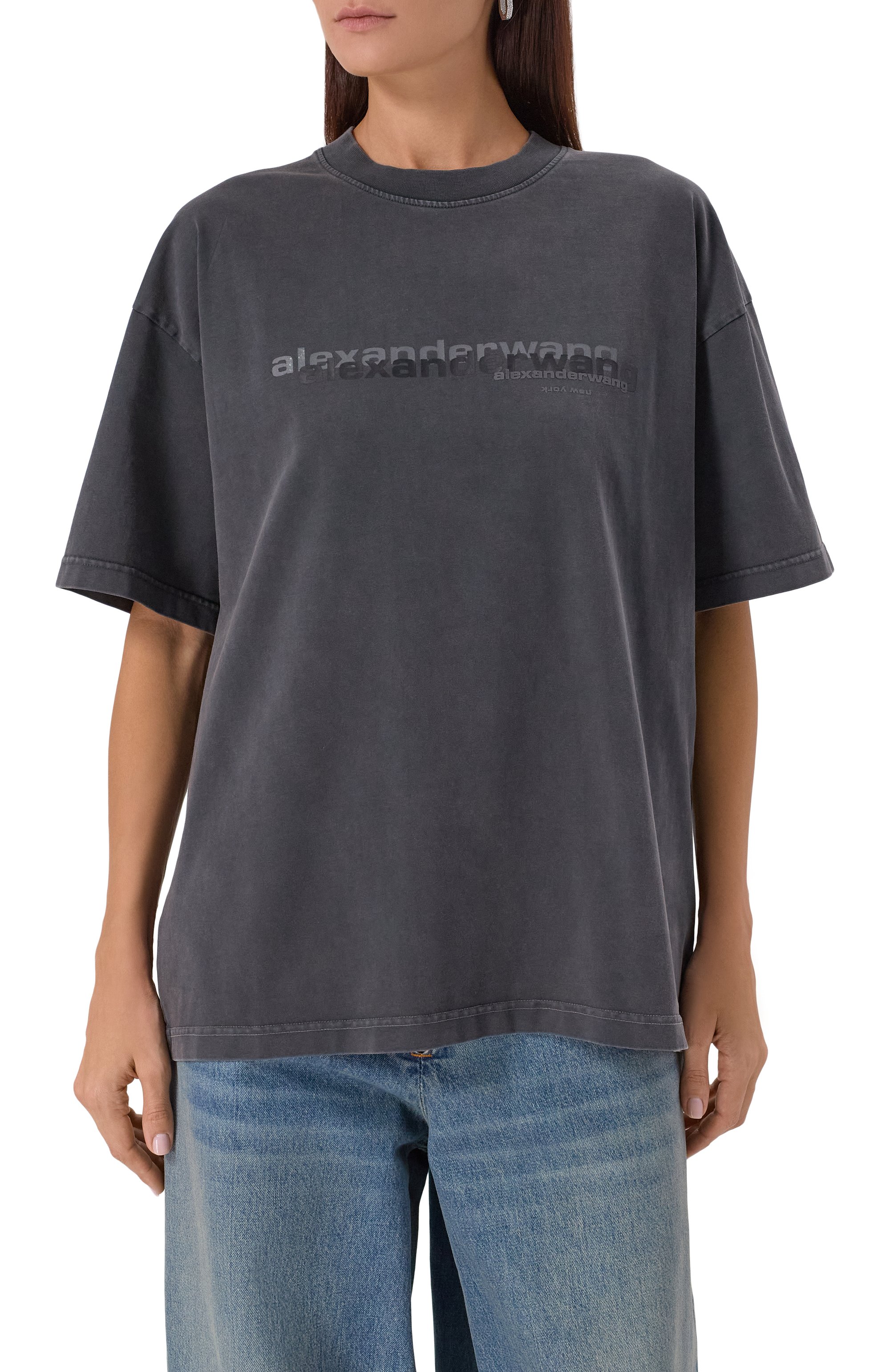 Хлопковая футболка ALEXANDER WANG, арт. UCC3251847, фото 3