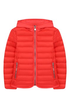 Детская куртка с капюшоном MONCLER ENFANT красного цвета, арт. E1-954-46305-99-C0009/8-10A | Фото 1 (Рукава: Длинные; Материал подклада: Синтетический материал; Статус проверки: Проверено, Проверена категория; Материал внешний: Синтетический материал; Кросс-КТ: Ветровка, Демисезон; Материал сплава: Проверено, Проставлено; Драгоценные камни: Проставлено)