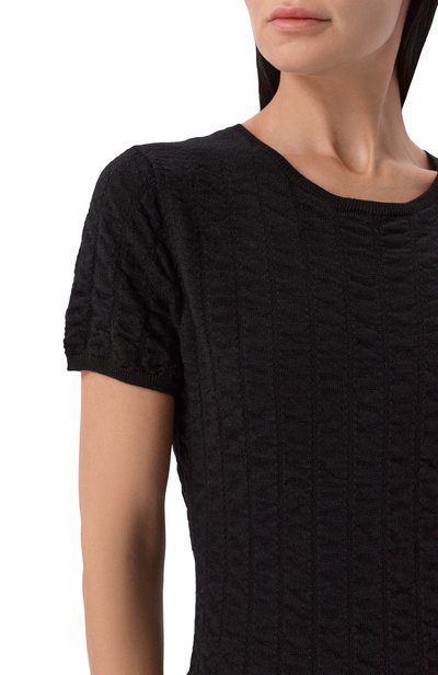 Шерстяной пуловер YUZEFI черного цвета по цене 33650 руб., арт. PARISSA-CREWNECK T0P, фото 5 Шерстяной пуловер YUZEFI, арт. PARISSA-CREWNECK T0P, фото 5