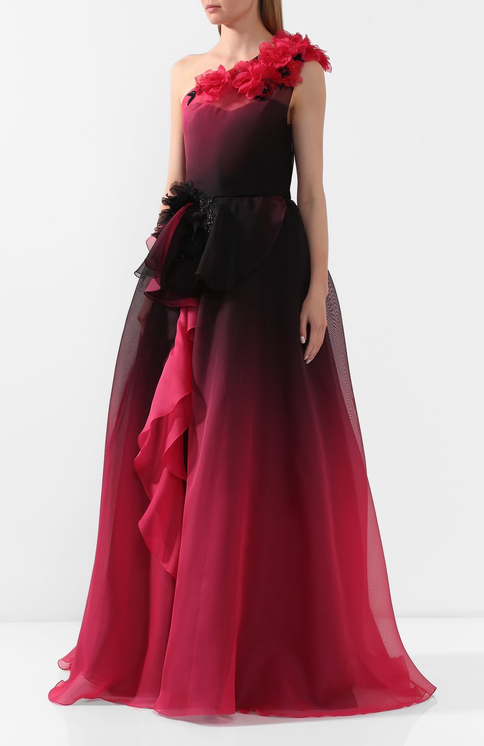 Шелковое платье MARCHESA, арт. M29813, фото 3