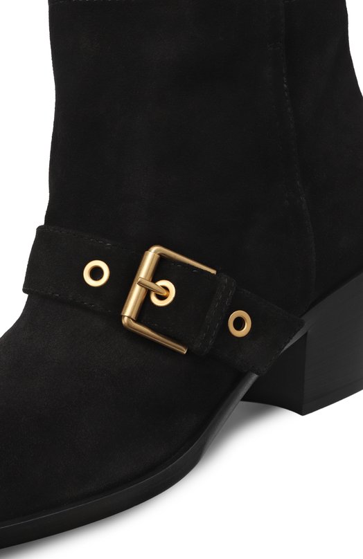 Замшевые ботильоны Gianvito Rossi G05627.SUENER0 Чёрный  G05627.SUENER0 Фото 7