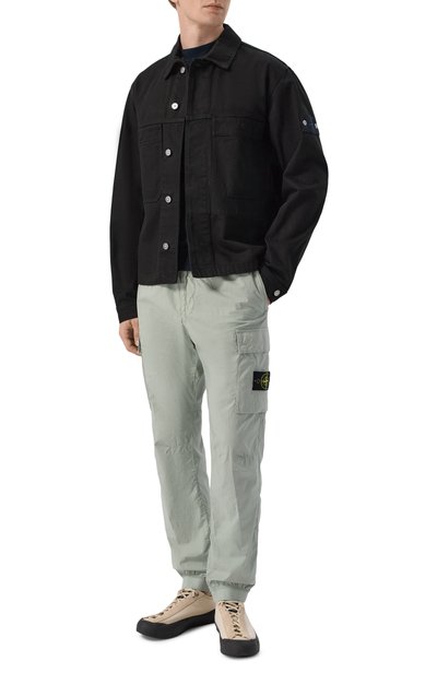 Мужская хлопковая куртка-рубашка STONE ISLAND, арт. K2S15Q100027/S00J5