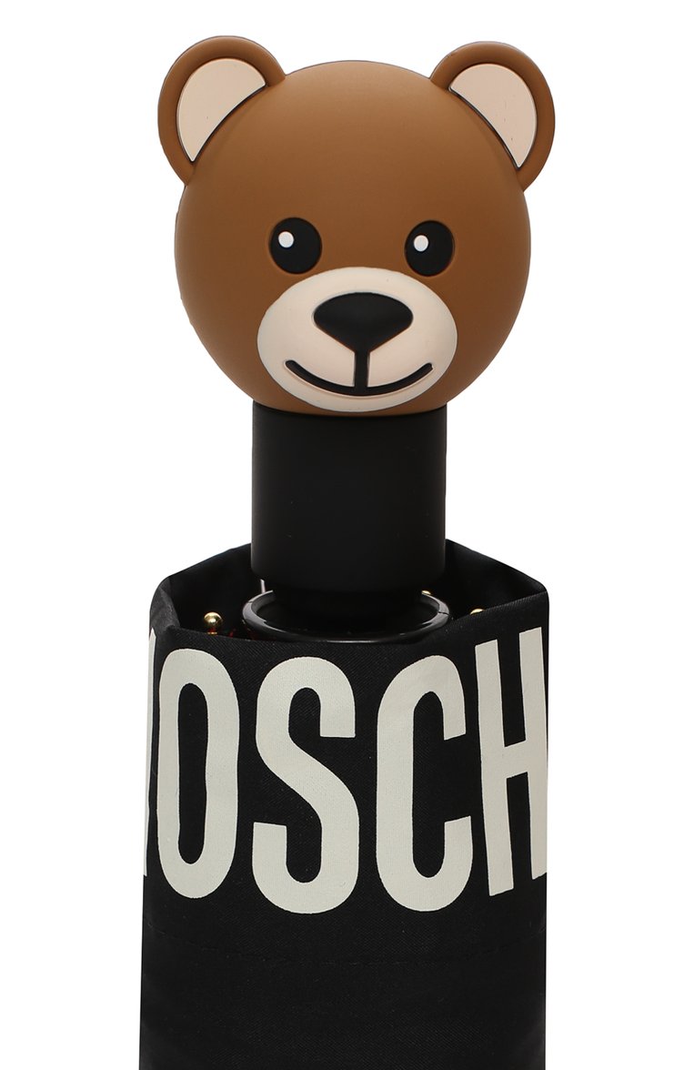 Женский складной зонт MOSCHINO черного цвета, арт. 8080-0PENCL0SE | Фото 5 (Материал: Текстиль, Металл, Синтетический материал; Нос: Не проставлено; Материал сплава: Проставлено; Региональные ограничения белый список (Axapta Mercury): Не проставлено)