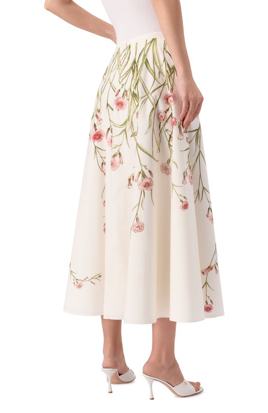 Хлопковая юбка Giambattista Valli 25SSSVCA2080/97PRI Белый  25SSSVCA2080/97PRI Фото 4