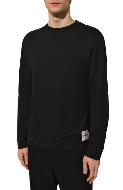 Комплект из трех лонгсливов JIL SANDER черного цвета по цене 58350 руб., арт. J47GC0002/J45048, фото 3 Комплект из трех лонгсливов JIL SANDER, арт. J47GC0002/J45048, фото 3