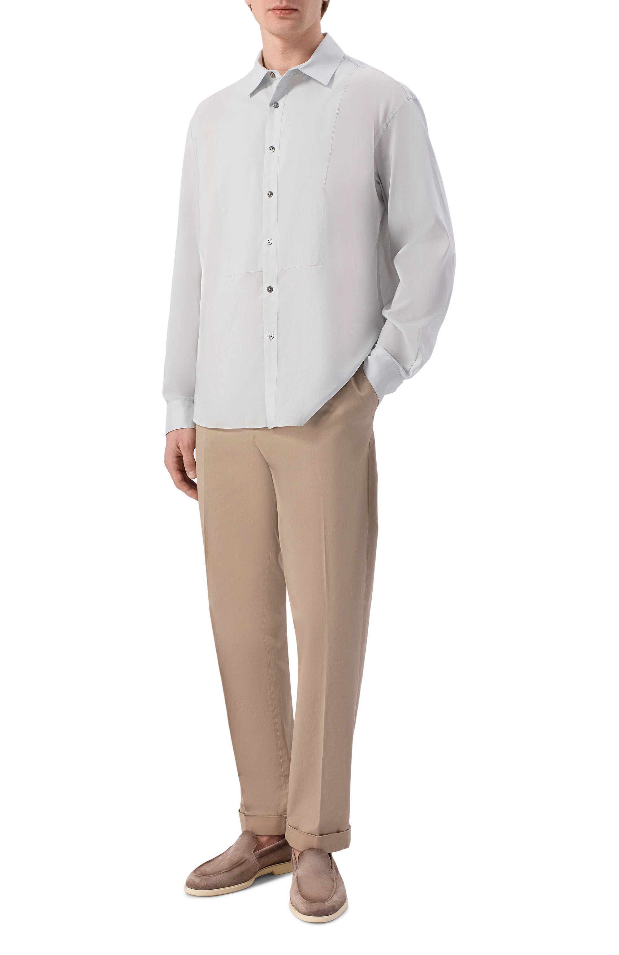 Рубашка из хлопка и шелка 12 STOREEZ, арт. 137253, фото 2