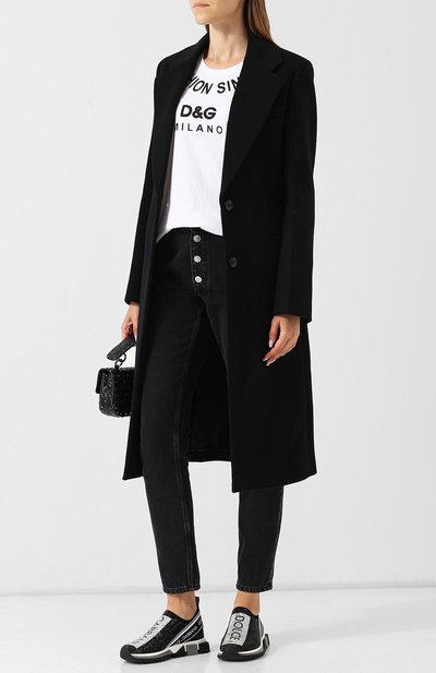 Комбинированные кроссовки sorrento с отделкой стразами DOLCE & GABBANA, арт. CK1644/AZ144, фото 2