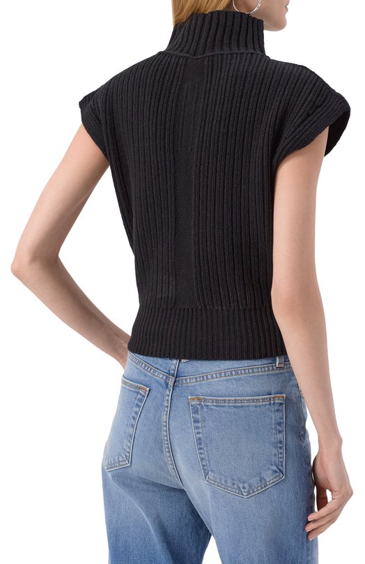 Шерстяной жилет Rick Owens RP02E4620/KWV Чёрный  RP02E4620/KWV Фото 4