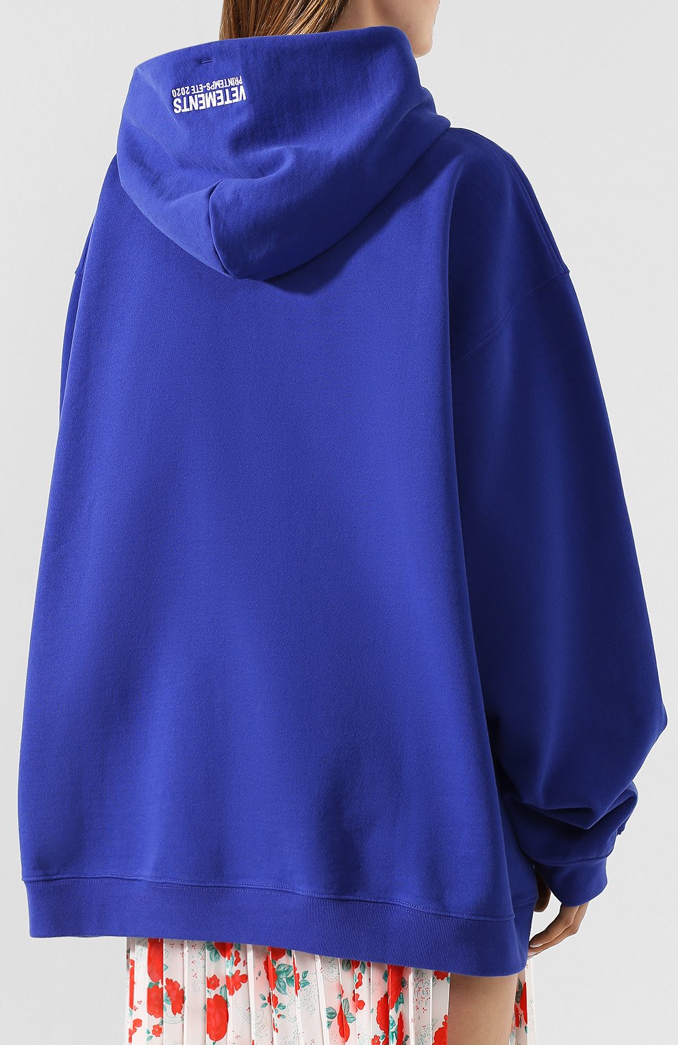 Хлопковое худи VETEMENTS, арт. SS20TR368 1624/W/BLUE, фото 4