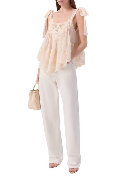 Женский топ из хлопка и шелка ZIMMERMANN, арт. 5582TRS261