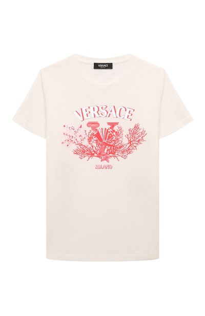 Хлопковая футболка VERSACE, арт. 1000239/1A11428/8-14