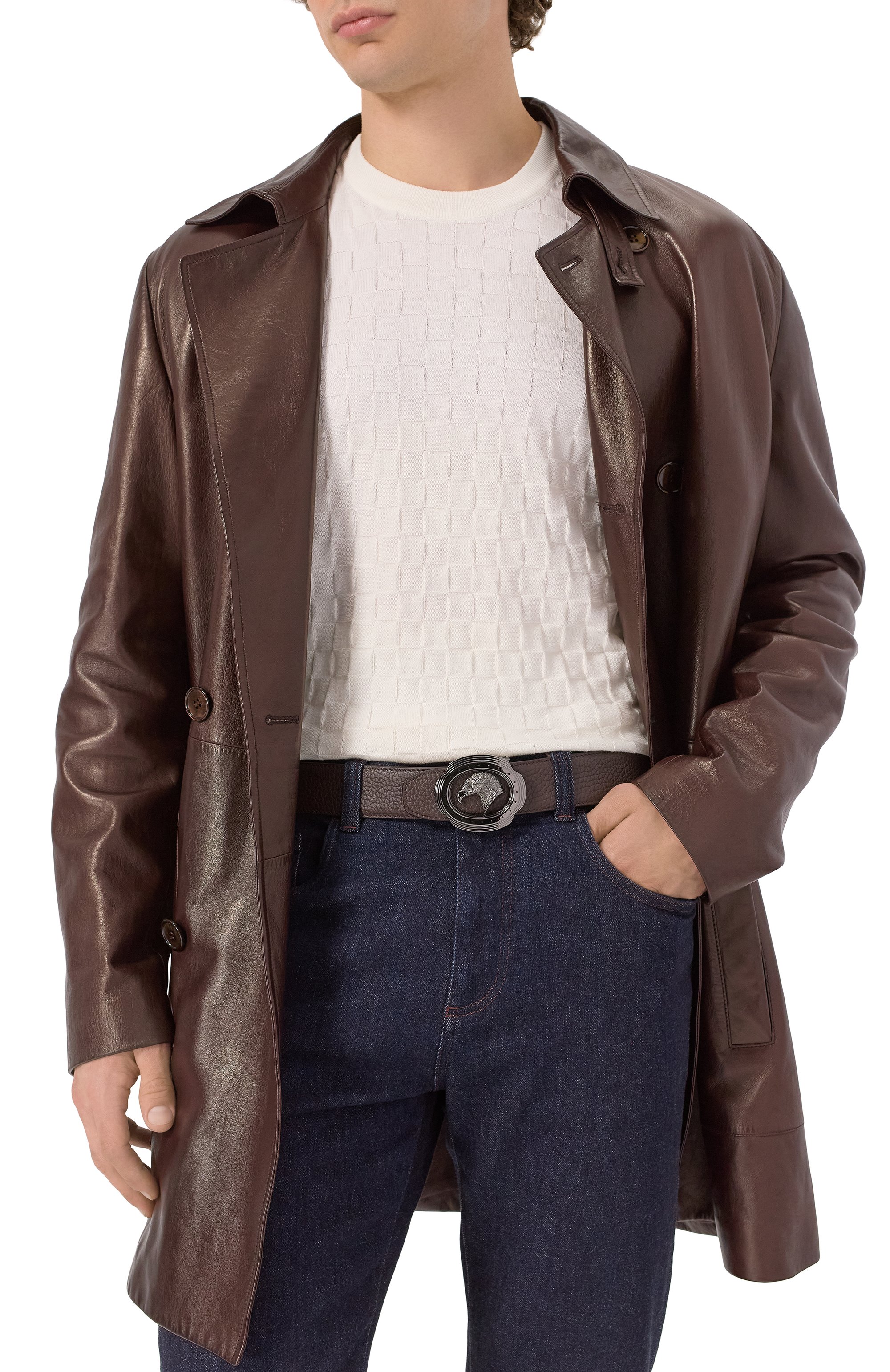 Кожаный ремень STEFANO RICCI, арт. N382VD/C555U, фото 2