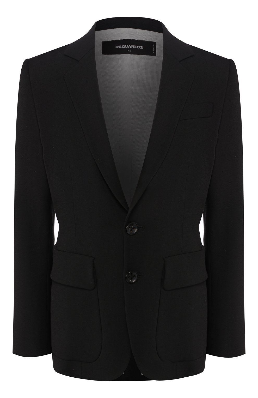 Жакет из смеси шерсти и вискозы DSQUARED2 черного цвета по цене 158500 руб., арт. S75BN0640/S36258, фото 1 Жакет из смеси шерсти и вискозы DSQUARED2, арт. S75BN0640/S36258, фото 1