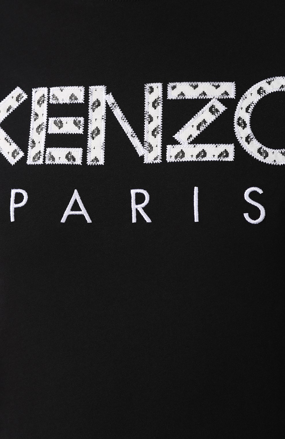 Хлопковая футболка KENZO черного цвета по цене 10300 руб., арт. FA52TS701990, фото 5 Хлопковая футболка KENZO, арт. FA52TS701990, фото 5