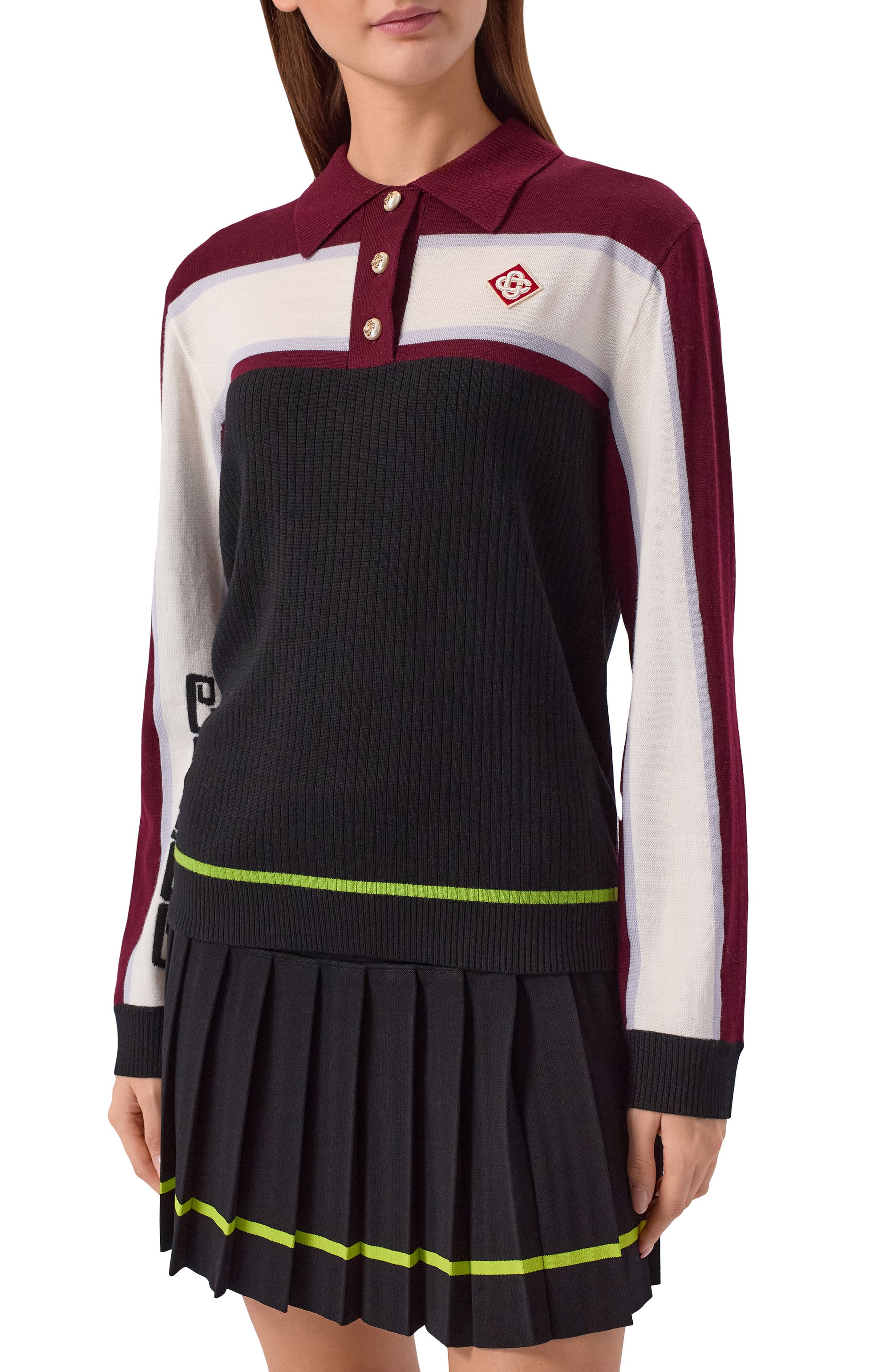 Шерстяное поло CASABLANCA, арт. W-SP26-KW-1235-01, фото 3