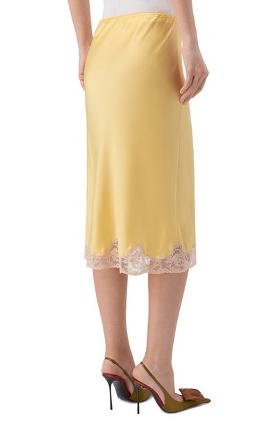 Атласная юбка SAINT LAURENT, арт. 851414/Y7G27, фото 4